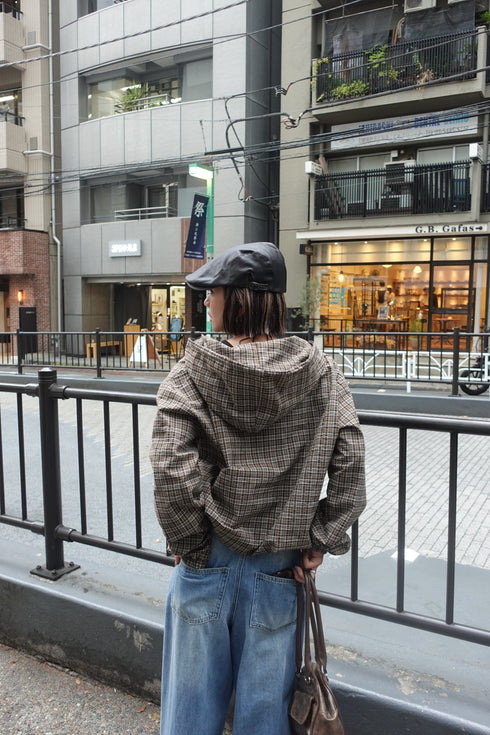 チェックアノラックパーカー